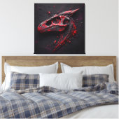 Eons in Crimson Charcoal - Het genie van de AI Canvas Afdruk (Insitu (Slaapkamer))