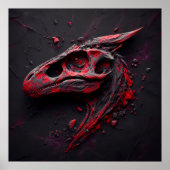 Eons in Crimson Charcoal - Het genie van de AI Poster (Voorkant)