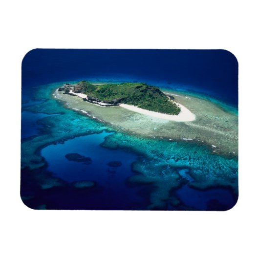 Eori Island, Mamanuca Islands, Fiji - aerial Magneet (Horizontaal)