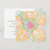 Eos Pastel Bloemenuitnodiging Kaart (Voorkant / Achterkant)