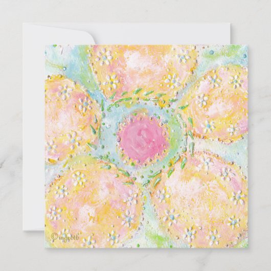 Eos Pastel Bloemenuitnodiging Kaart (Voorkant)