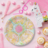 'Eos' Roze Bloemen Papier Borden Papieren Bordje (Feest)