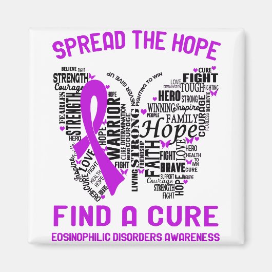 Eosinophilic Disorders Awareness Month Ribbon Gift Magneet (Voorkant)