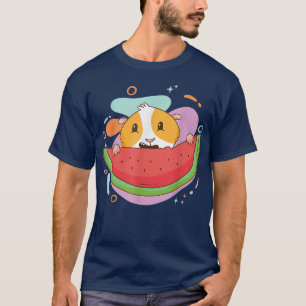 Eotic Fruit Lover Funny Guinea Pig Tropische Water T-shirt