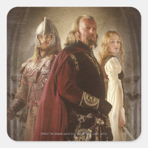 Eowyn en Theoden Vierkante Sticker