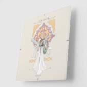 Éowyn "Ik Ben Geen Man" Gevechtsklaar Grafisch Ont Vierkante Klok (Hoek)