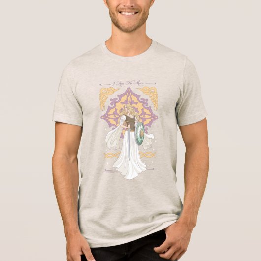 Éowyn "Ik Ben Geen Man" Gevechtsklaar Grafisch Tri-Blend Shirt (Voorkant)