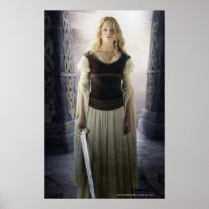 Eowyn met zwaard poster