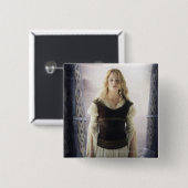 Eowyn met zwaard vierkante button 5,1 cm (Voorkant /achterkant)