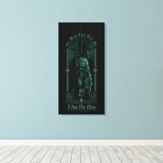 Éowyn Vs SAURON™ "I Am No Man" Rohan Graphic Canvas Afdruk (Insitu (Houten vloer))