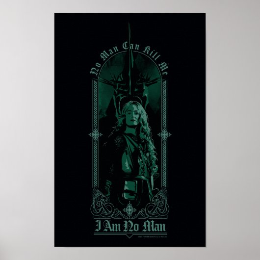 Éowyn Vs SAURON™ "I Am No Man" Rohan Graphic Poster (Voorkant)