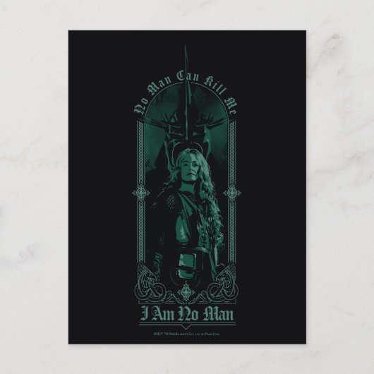Éowyn Vs SAURON™ "Ik ben geen man" Rohan Grafisch Briefkaart (Voorkant)