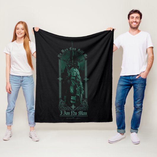 Éowyn Vs SAURON™ "Ik ben geen man" Rohan Grafisch Fleece Deken (In situ)