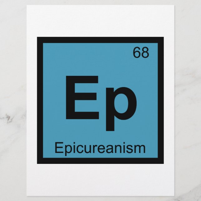 Ep - Epicurisme Filosofie Chemie Symbool (Voorkant)
