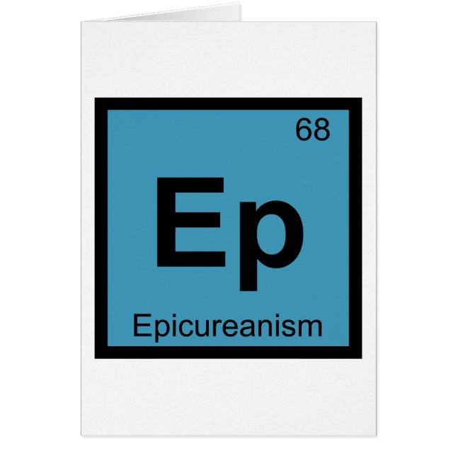 Ep - Epicurisme Filosofie Chemie Symbool (Voorkant)