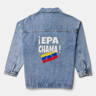 Epa Chama Venezuela vlag Flannel Venezuela Denim Jacket