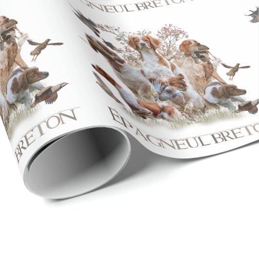 Epagneul Breton, Brittany Spaniel Cadeaupapier (Rol Hoek)