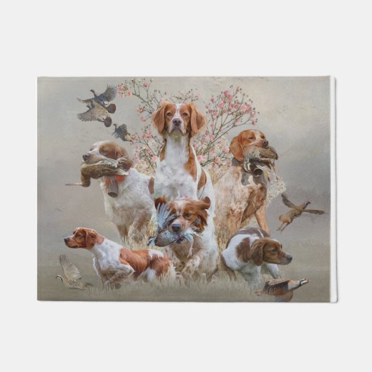 Epagneul Breton, Brittany Spaniel Deurmat (Voorkant)