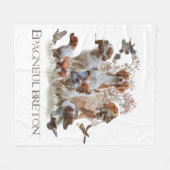 Epagneul Breton, Brittany Spaniel Fleece Deken (Voorkant (Horizontaal))