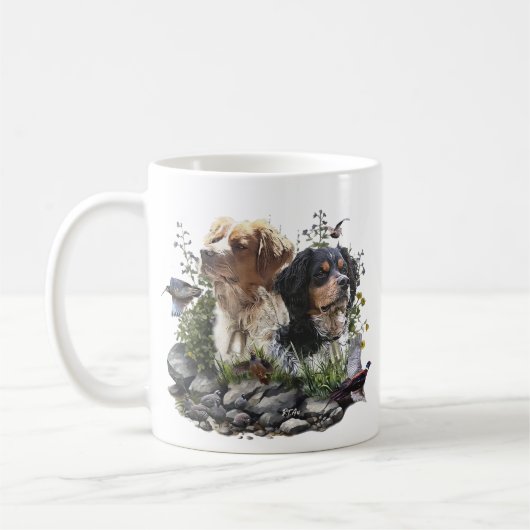 Epagneul Breton, Brittany Spaniel Koffiemok (Links)