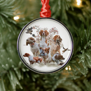 Epagneul Breton, Brittany Spaniel Metalen Ornament