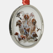 Epagneul Breton, Brittany Spaniel Metalen Ornament (Rechts)