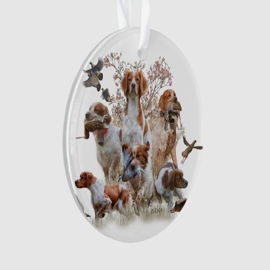 Epagneul Breton, Brittany Spaniel Ornament (voorkant)