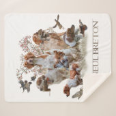 Epagneul Breton, Brittany Spaniel Sherpa Deken (Voorkant (horizontaal))