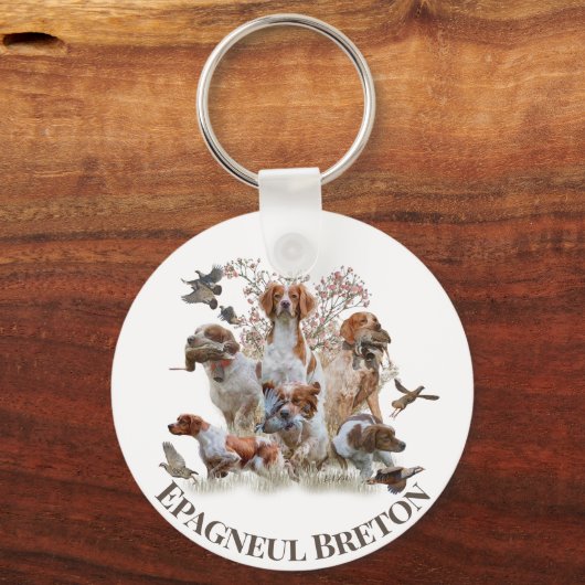 Epagneul Breton, Brittany Spaniel Sleutelhanger (Voorkant)