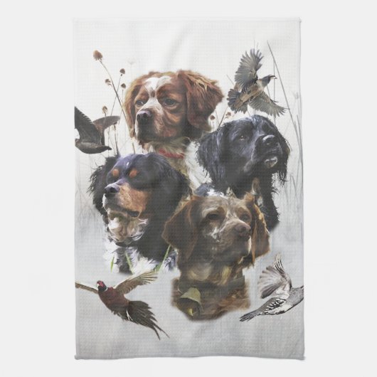 Epagneul Breton, Brittany Spaniel Theedoek (Verticaal)