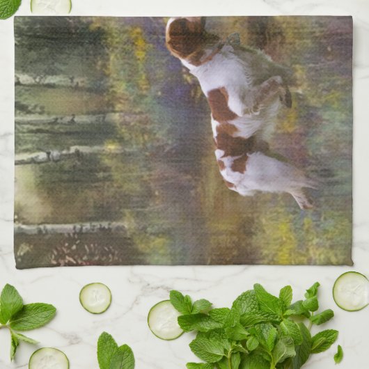 Epagneul Breton, Brittany Spaniel Theedoek (Gevouwen)