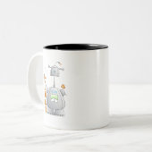 Epbot: Leef lang en ga door! Tweekleurige Koffiemok (Voorkant links)