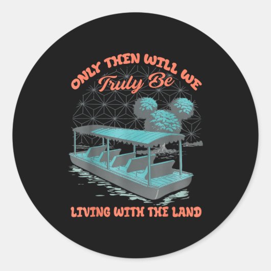 Epcot Boot Natuur Echt Samenleven Met Het Land  Ronde Sticker (Voorkant)