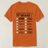 EPCOT-Drink over de Wereld Zwarte Tekst Canada Fir T-shirt (Design voorkant)
