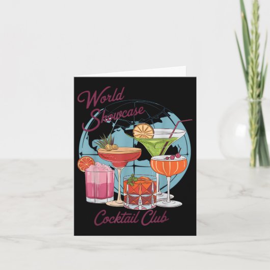Epcot Drink World Showcase Tail Club Drink T Kaart (Voorkant)