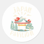 Epcot World Showcase Japan Pavilion  Ronde Sticker (Voorkant)