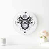 Epee Crest Gray Fencing Clock Grote Klok (Huis)