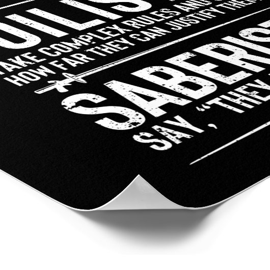 Epee fencer folie fencer saber fencer poster (Hoek)