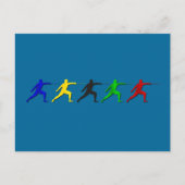 Epee Fencers die Mannen atleet sport Briefkaart (Voorkant)