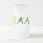 Epee Fencers die Mannen atleet sport Matglas Bierpul (Center)