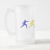 Epee Fencers die Mannen atleet sport Matglas Bierpul (Links)