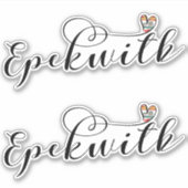 Epekwitk Flag Heart, Prince Edward Island, Canada Sticker (Voorkant)