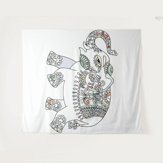 Epephant Tapestry Wandkleed (Voorkant (horizontaal))