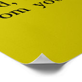 Eph 2:8 Gele en zwarte kanarie spotvogel Poster (Hoek)