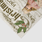 Ephemera1907 Kerstmis Carol Holly Berry Decoupage Tissuepapier (Detail)