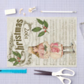 Ephemera1907 Kerstmis Carol Holly Berry Decoupage Tissuepapier (Craft)