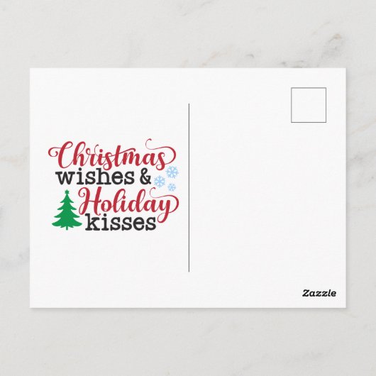 Ephemera 1907 Kerstmis Carol Script Holly Berry Briefkaart (Achterkant)