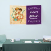 Ephemera Angel Cherubs-Baby shower Spandoek (Beurs)