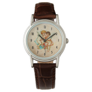  Ephemera Angel Cherubs Illustratie Horloge