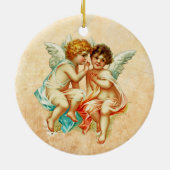 Ephemera Angel Cherubs Illustratie Keramisch Ornament (Achterkant)
